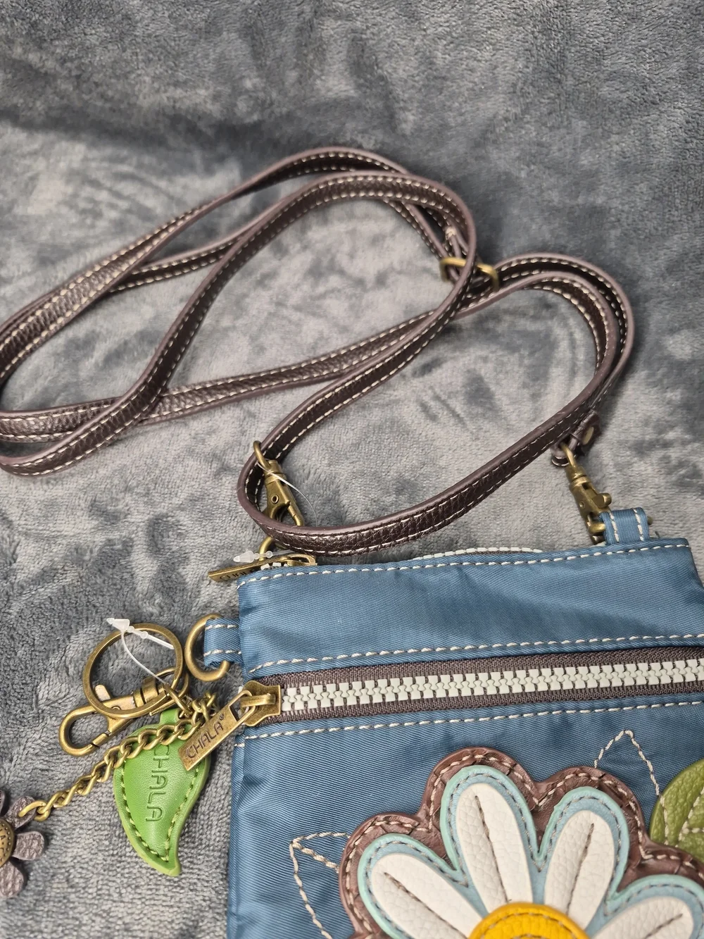 CHALA CV Cellphone Crossbody Handbag Small Purse Day Aqua Blue